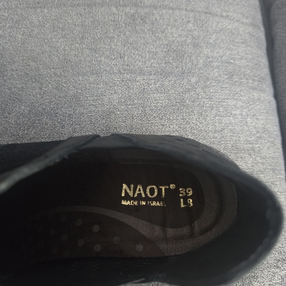 NAOT Rivotra Black Leather Ankle Boots Size 39 (8.5) - Picture 6 of 7